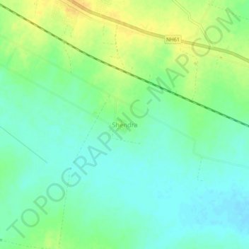Mappa topografica Shendra, altitudine, rilievo