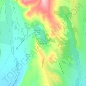 Mappa topografica Saint Bathans, altitudine, rilievo