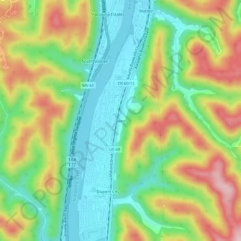 Mappa topografica Rand, altitudine, rilievo