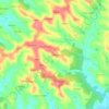 Mappa topografica Bourdou, altitudine, rilievo