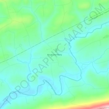 Mappa topografica Rough and Ready, altitudine, rilievo