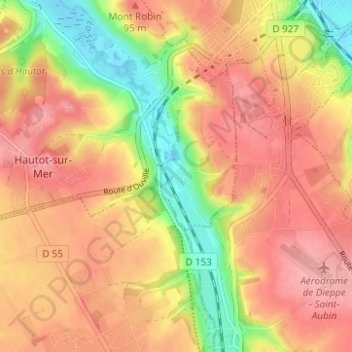 Mappa topografica Le Plessis, altitudine, rilievo
