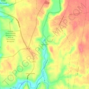Mappa topografica Rossman, altitudine, rilievo