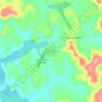 Mappa topografica Creporizinho, altitudine, rilievo