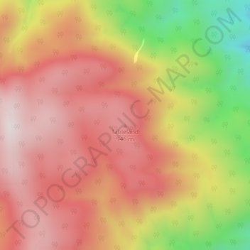 Mappa topografica Tableland, altitudine, rilievo