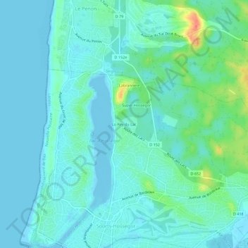 Mappa topografica Lo Rey du Lac, altitudine, rilievo