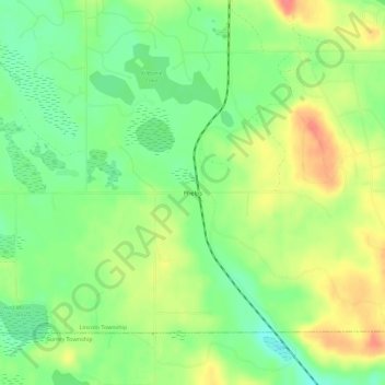 Mappa topografica Phelps, altitudine, rilievo