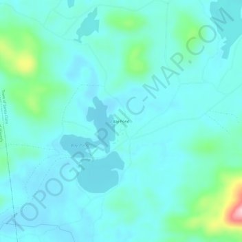 Mappa topografica Bay Pond, altitudine, rilievo