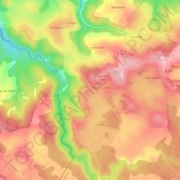 Mappa topografica Le Juge, altitudine, rilievo