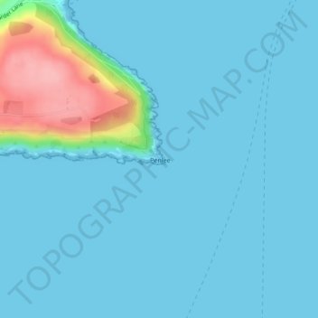Mappa topografica Penlee Point, altitudine, rilievo