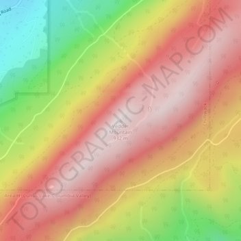 Mappa topografica Vedder Mountain, altitudine, rilievo