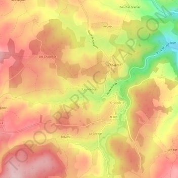 Mappa topografica Les Mèdes, altitudine, rilievo