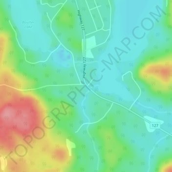 Mappa topografica Lake St. Peter, altitudine, rilievo
