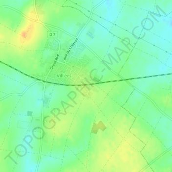 Mappa topografica Le Lac, altitudine, rilievo