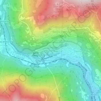 Mappa topografica Golde, altitudine, rilievo