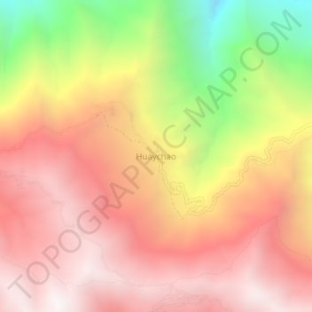 Mappa topografica Huaychao, altitudine, rilievo