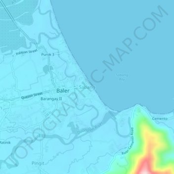 Mappa topografica Sabang, altitudine, rilievo