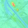 Mappa topografica Île du Rhin, altitudine, rilievo