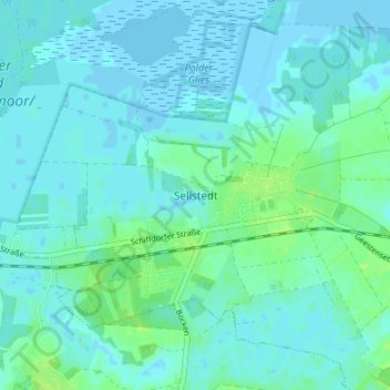 Mappa topografica Sellstedt, altitudine, rilievo