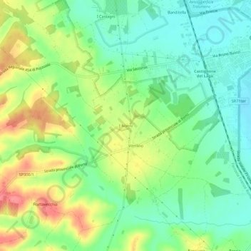 Mappa topografica I Nonni, altitudine, rilievo