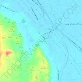 Mappa topografica أبو صير, altitudine, rilievo