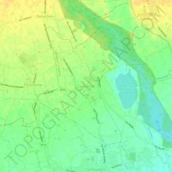 Mappa topografica Camazzole, altitudine, rilievo