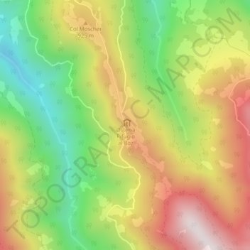 Mappa topografica Boz, altitudine, rilievo