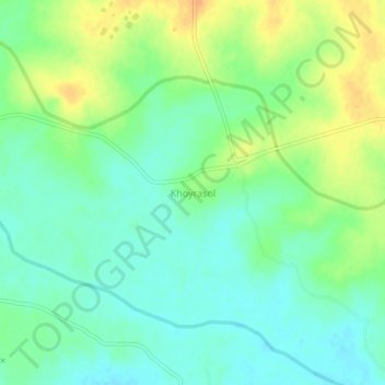 Mappa topografica Khoyrasol, altitudine, rilievo