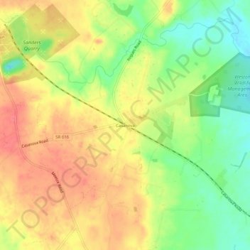 Mappa topografica Casanova, altitudine, rilievo