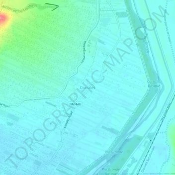 Mappa topografica Corrales, altitudine, rilievo