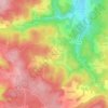 Mappa topografica Chardet, altitudine, rilievo