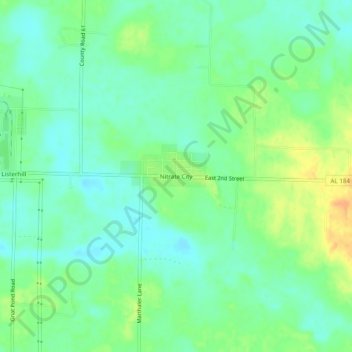Mappa topografica Nitrate City, altitudine, rilievo