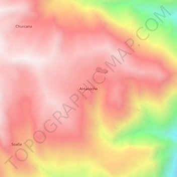 Mappa topografica Antacocha, altitudine, rilievo