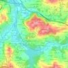 Mappa topografica O Valado, altitudine, rilievo