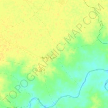 Mappa topografica Saujana, altitudine, rilievo