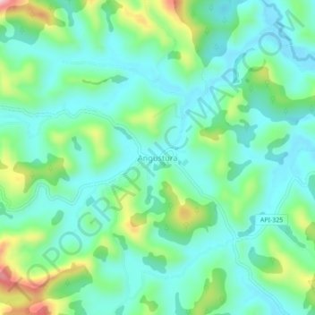 Mappa topografica Angustura, altitudine, rilievo