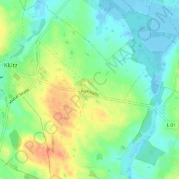 Mappa topografica Christinenfeld, altitudine, rilievo