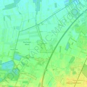Mappa topografica Riedmoos, altitudine, rilievo