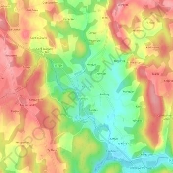 Mappa topografica Tromelin, altitudine, rilievo