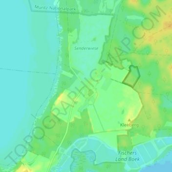 Mappa topografica Boek, altitudine, rilievo