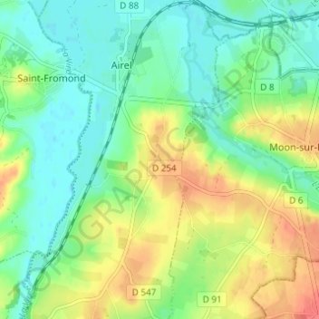 Mappa topografica La Forge Fallot, altitudine, rilievo
