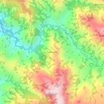 Mappa topografica Sanroque, altitudine, rilievo
