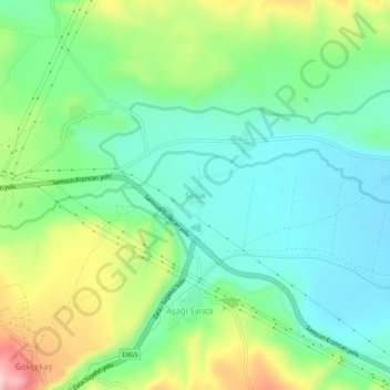 Mappa topografica Solak, altitudine, rilievo