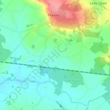 Mappa topografica Stone Abbage, altitudine, rilievo