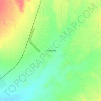 Mappa topografica Casa Piedra, altitudine, rilievo