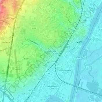 Mappa topografica Moulin Picoli, altitudine, rilievo