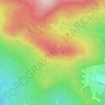 Mappa topografica Hennenkobel, altitudine, rilievo