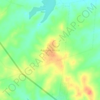 Mappa topografica Agrovila Arisco, altitudine, rilievo