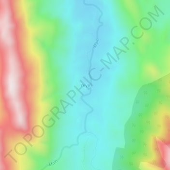 Mappa topografica Yeye, altitudine, rilievo