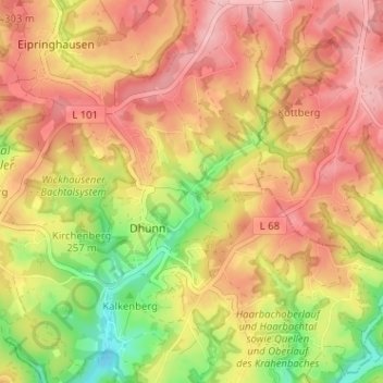 Mappa topografica Staelsmühle, altitudine, rilievo